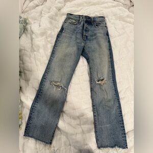 Levi's Light Blue two-tone Distressed Jeans